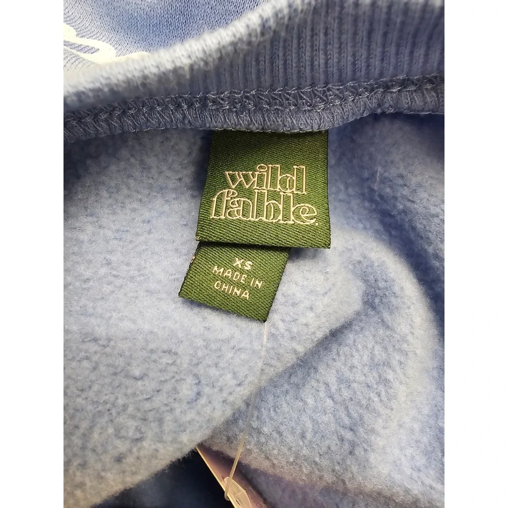 Wild Fable Weekend Football Club Blue Graphic‎ Sweatshirt XS NWT 331114735 - Picture 4 of 7